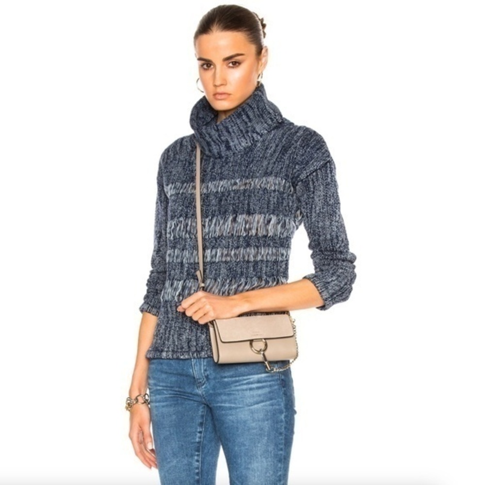 Adriano Goldschmied Quad Sweater in Indigo Blue Cotton Wool Size Medium